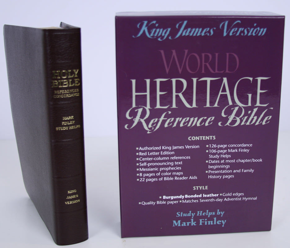 KJV Bible with Mark Finley Helps (Burgundy Bonded Leather)