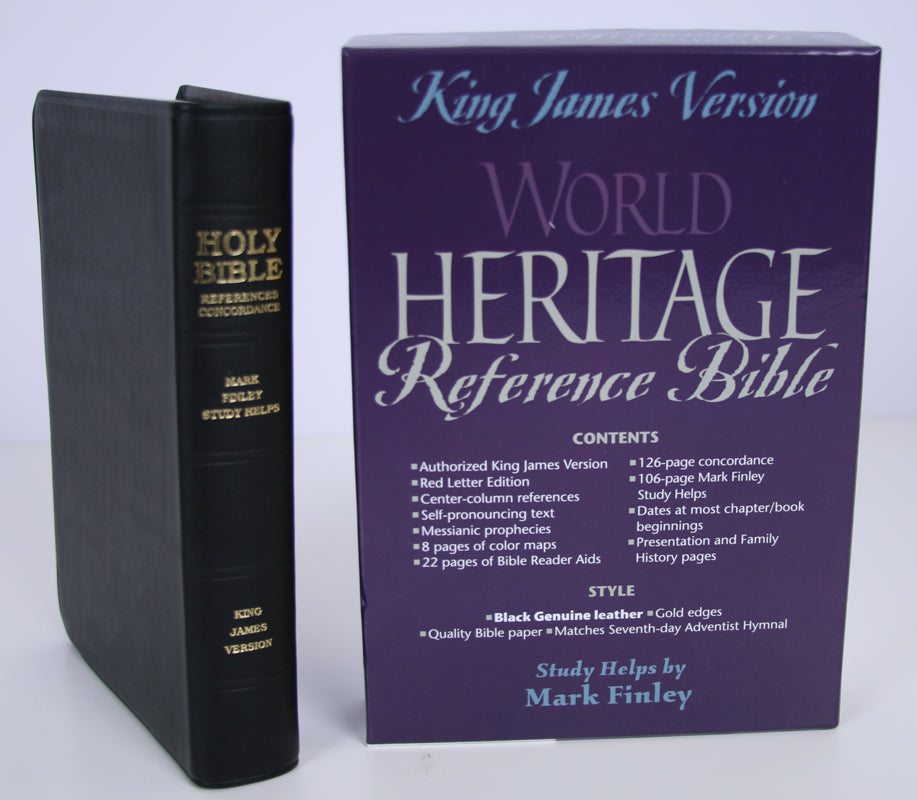 KJV Bible with Mark Finley Helps (Black Genuine Leather)