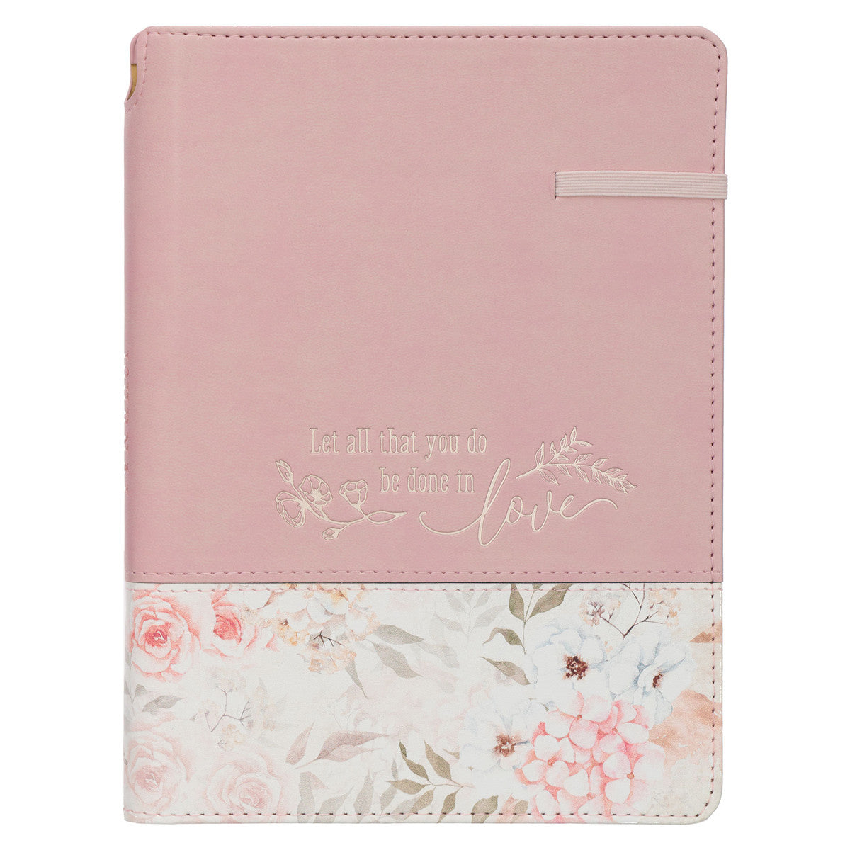 Journal Classic W/Elastic & Pen Holder Love 1 Cor. 16:14