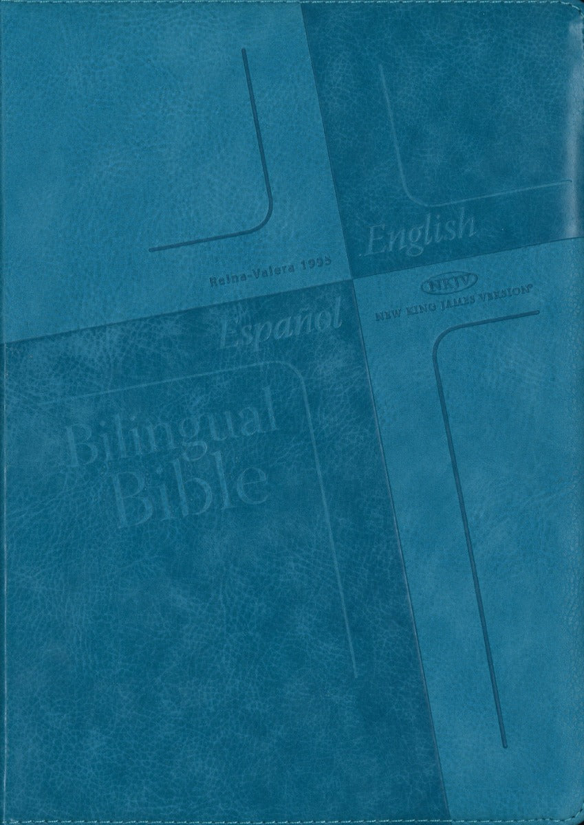Biblia Bilingüe - Azul (Español Reina-Valera 1995 and Inglés NKJV)