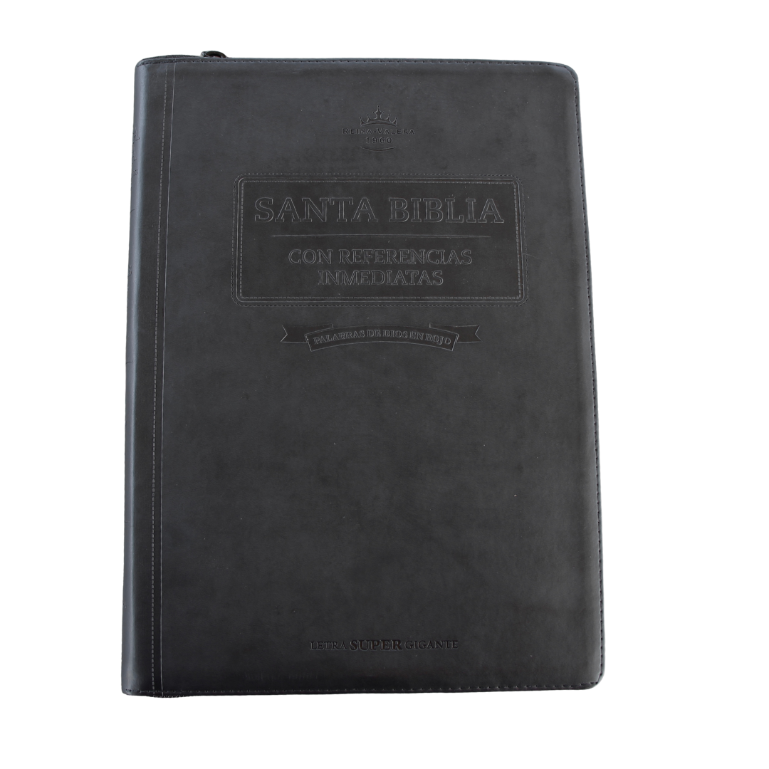 Biblia con Referencia Inmediata Negra, Letra Súper Gigante