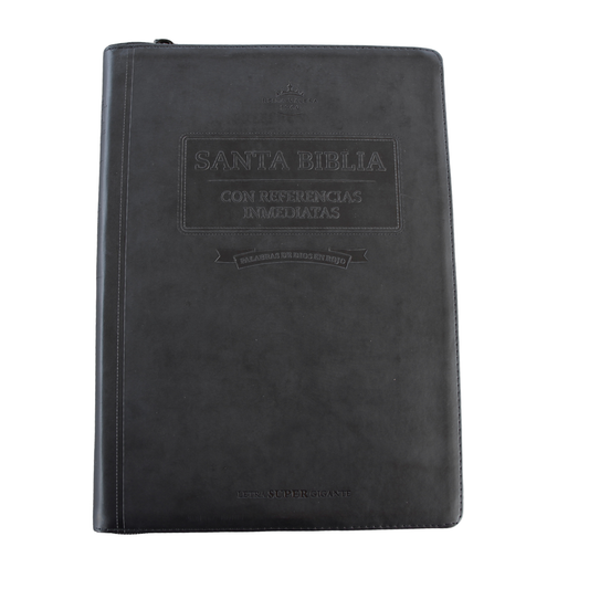 Biblia con Referencia Inmediata Negra, Letra Súper Gigante