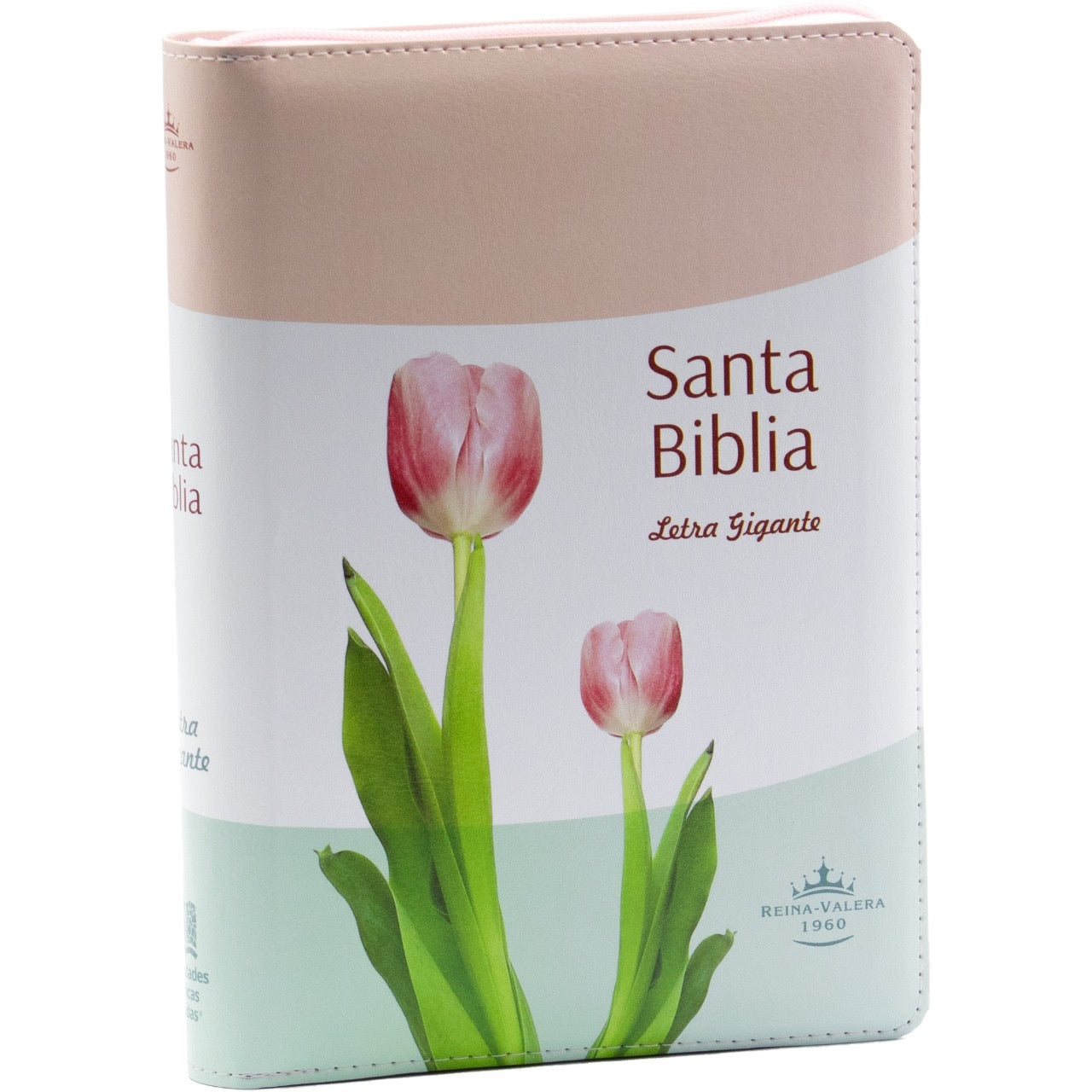 Santa Biblia Manual Letra Gigante, Imitación Piel Tulipanes