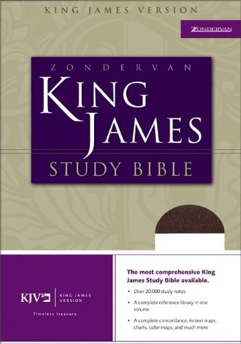 Zondervan Kjv Study Bible Top Grain Leather Burgundy