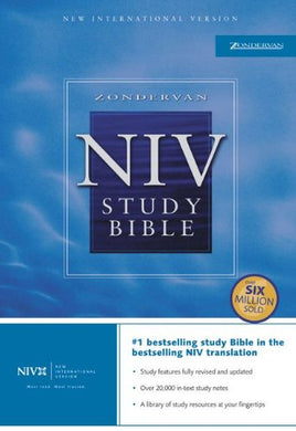 Zondervan NIV Study Bible, Bonded Leather, Burgundy