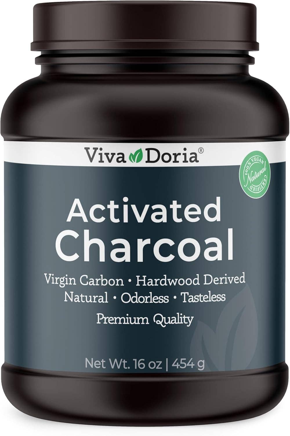 Activated Charcoal Powder, Food Grade, 16oz