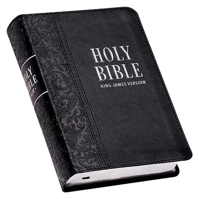 KJV The Holy Bible Large Print Compact Black Leather