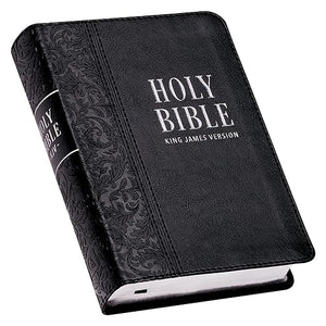 KJV The Holy Bible Large Print Compact Black Leather