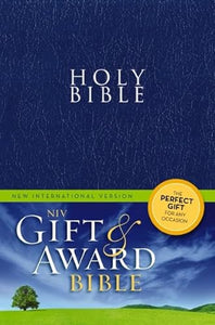 NIV Gift & Award Bible, Leather-Look, Blue, Red Letter Edition - Softcover