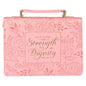 Bible Cover Fashion Pink Floral Strength & Dignity Prov. 31:25