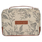 Bible Cover Fashion Cream/Brown Floral Amazing Grace 2 Cor. 12:9