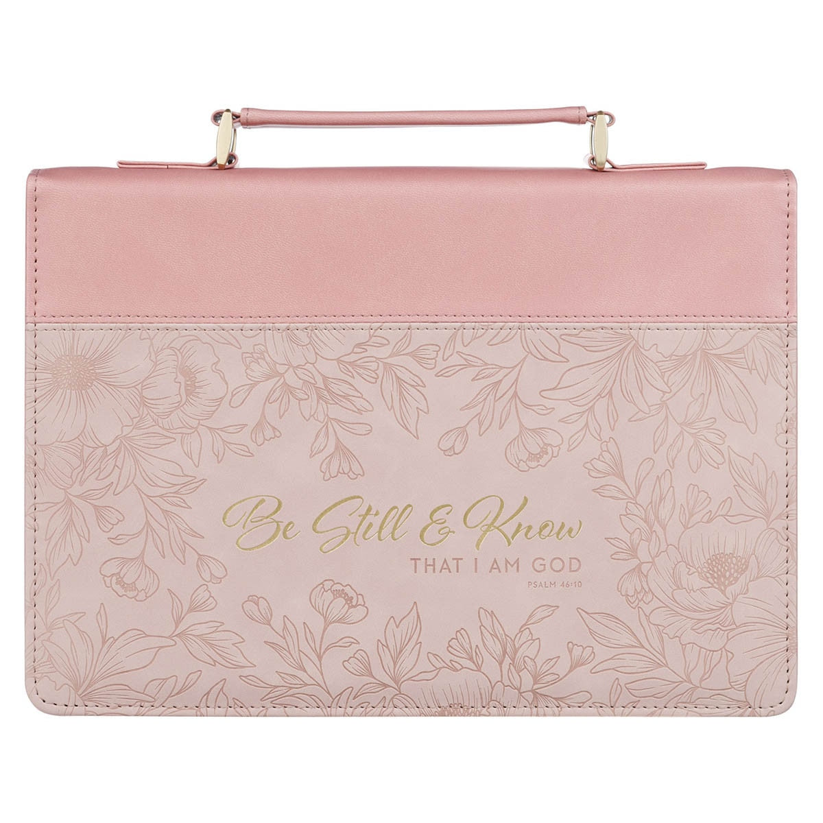 Bible Cover Fashion Two-tone Pink Be Still & Know Ps. 46:10