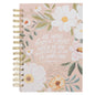 Journal Spiral-Bound Beige Floral Good Work In You Phil. 1:6