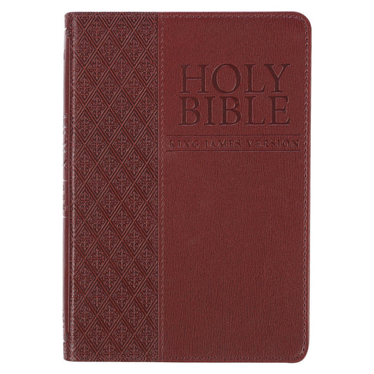KJV Bible Compact Faux Leather, Saddle Tan