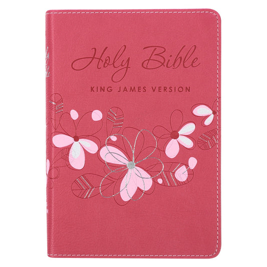 KJV Bible Compact Faux Leather, Pink