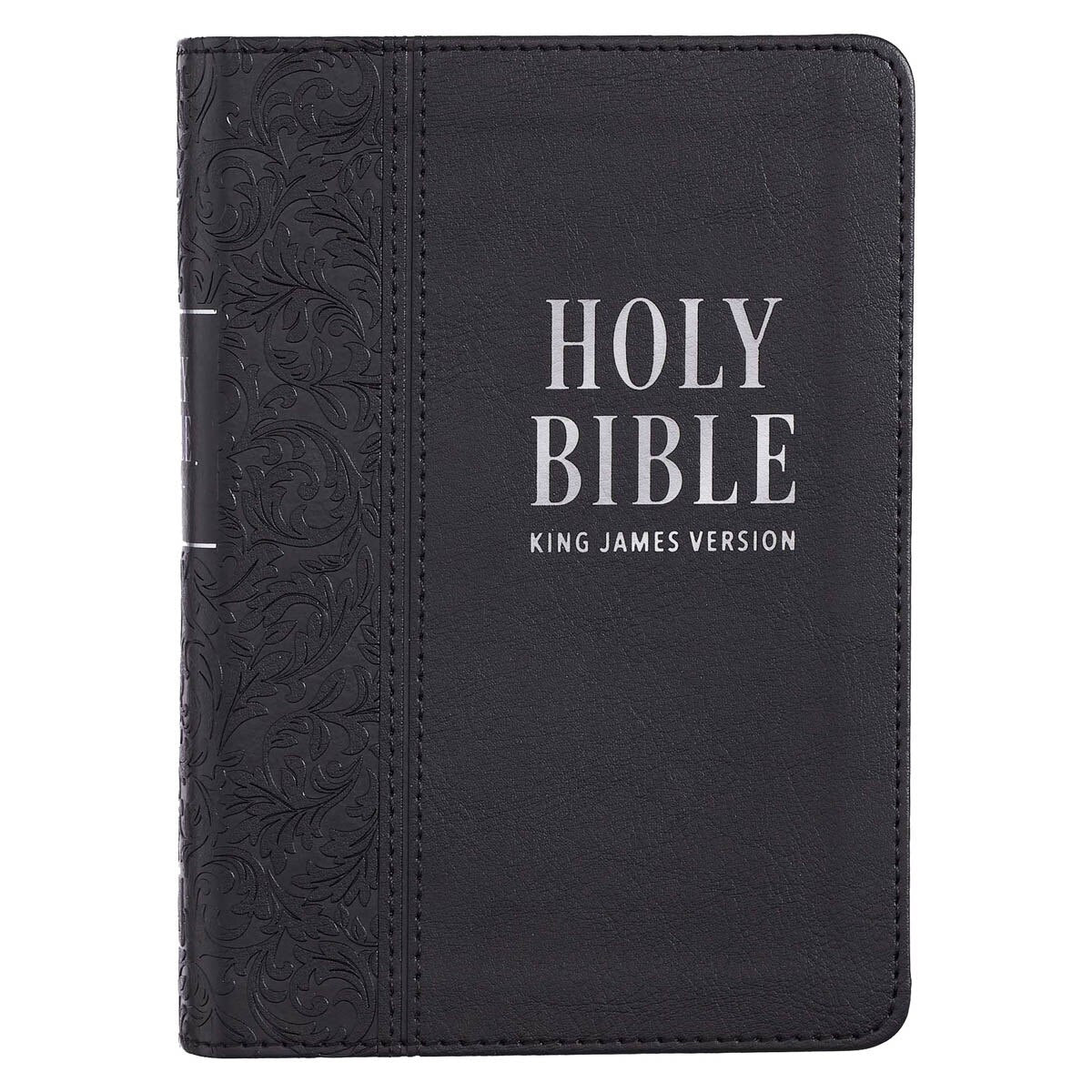 Kjv Bible Compact Lp Faux Leather, Black