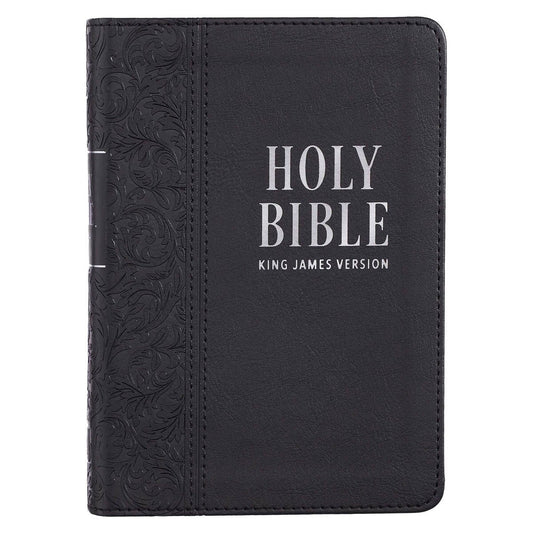 Kjv Bible Compact Lp Faux Leather, Black