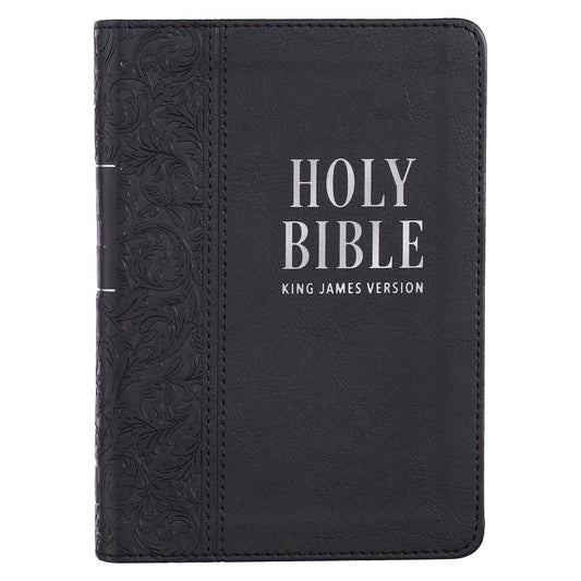 KJV Bible Compact Large Print Faux Leather, Black