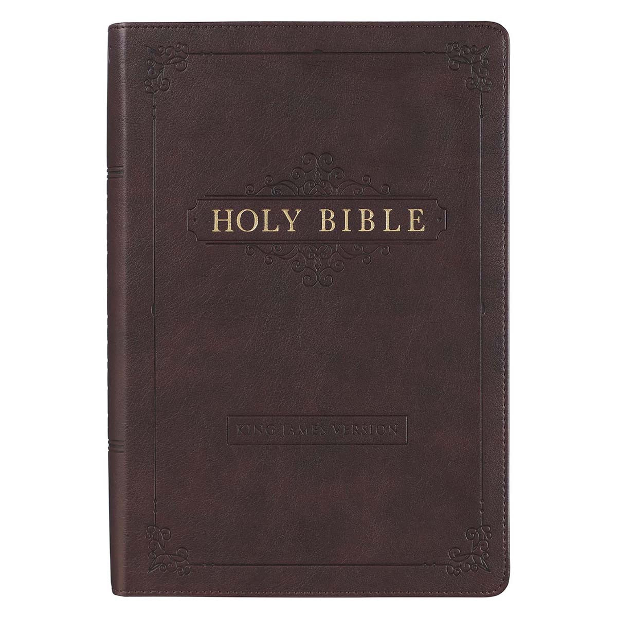 KJV Bible Giant Print Full-size Faux Leather, Espresso Brown