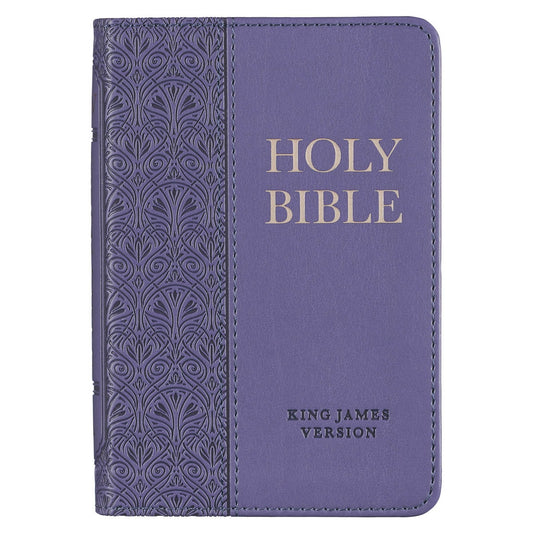 KJV Bible Mini Pocket Faux Leather, Purple