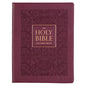 KJV Note-taking Bible Large Print Faux Leather HC, Plum