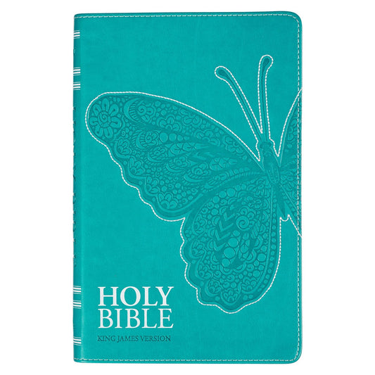 KJV Bible Gift Edition Faux Leather, Teal