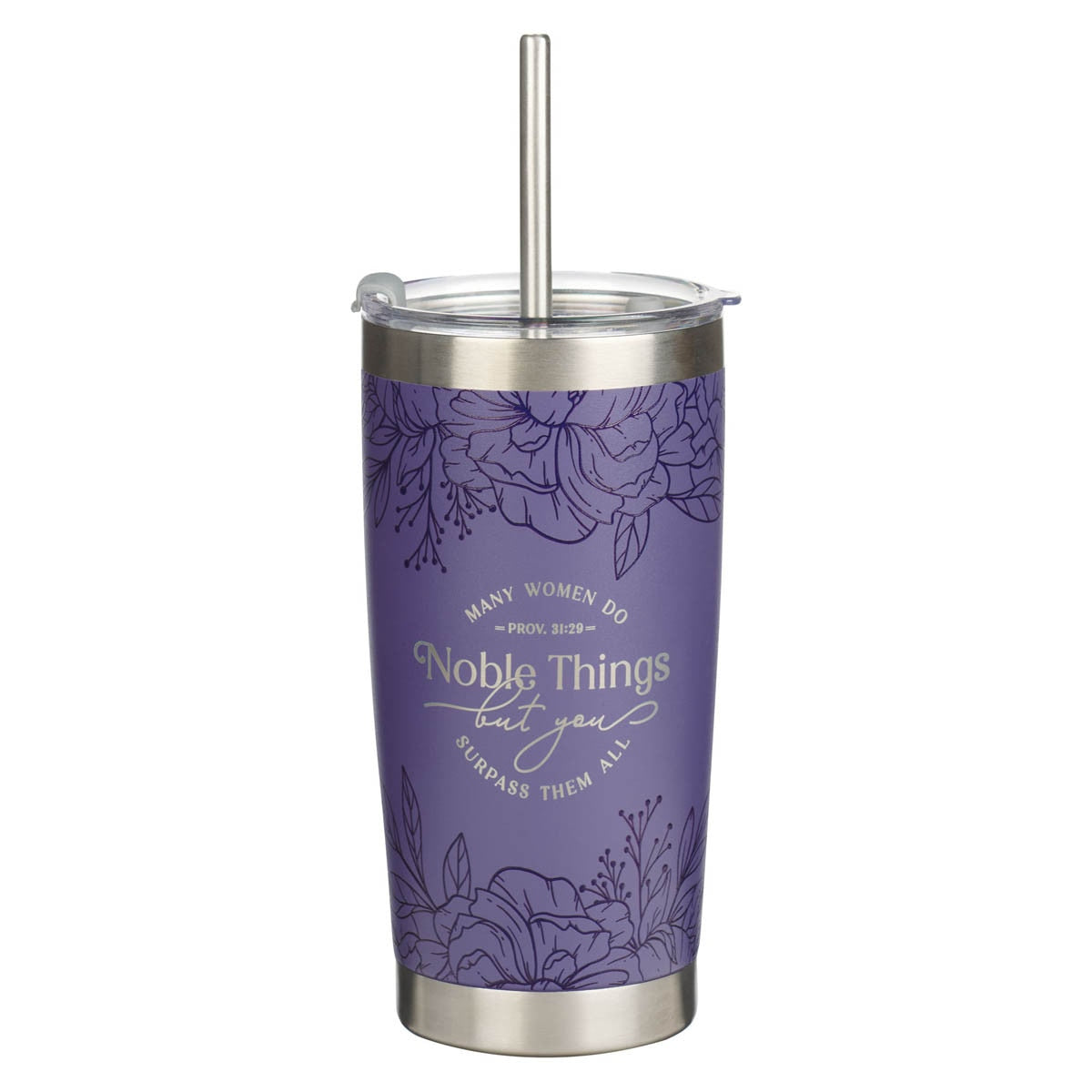 Tumbler Ss Purple Noble Things Prov. 31:29