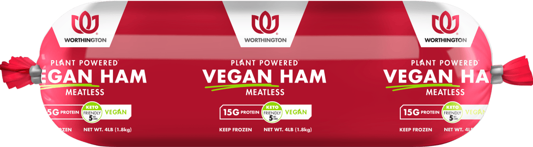Worthington Ham Roll - Vegan 4/4lb
