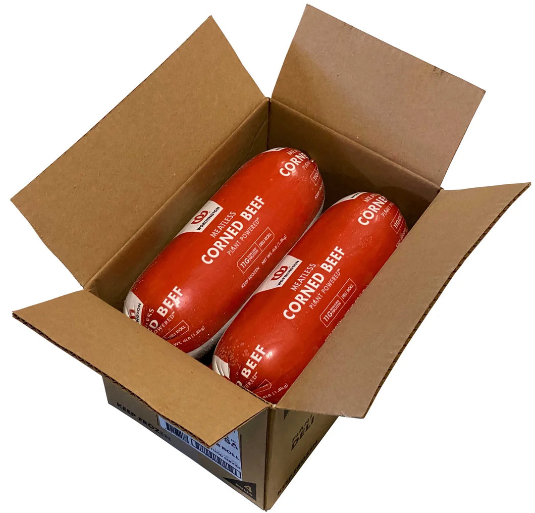 Worthington Frozen Meatless Corned Beef Roll 4/4Lb (Case) [125]