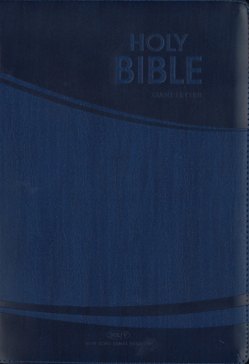 Holy Bible Giant Letter (Bonded Leather Blue) NKJV