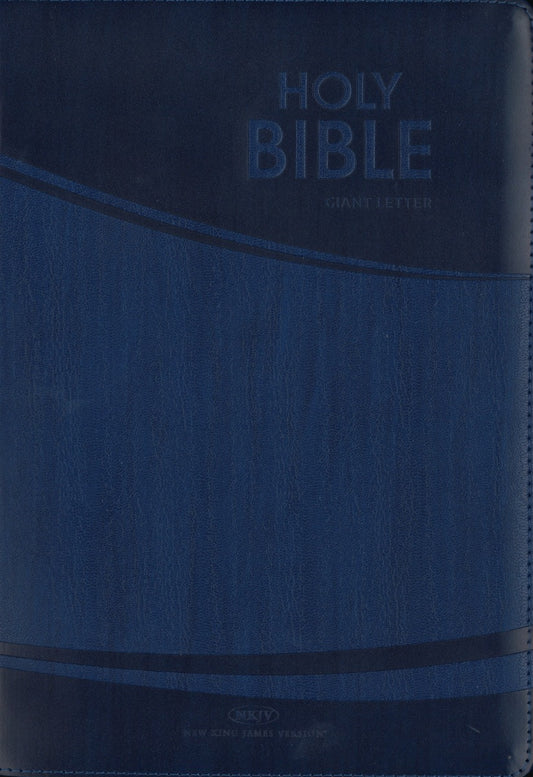 Holy Bible Giant Letter (Bonded Leather Blue) NKJV