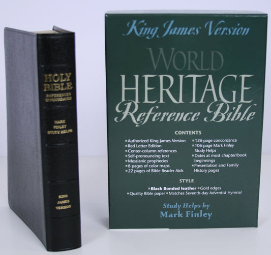 KJV Bible with Mark Finley Helps (Black Bonded Leather)