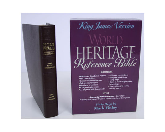 Kjv Bible With Mark Finley Helps (Burgundy Bonded Leather)