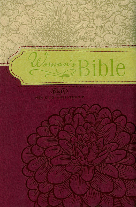 Woman's Bible (NKJV) - Tan and Burgundy
