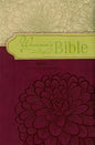 Woman's Bible (NKJV) - Tan and Burgundy