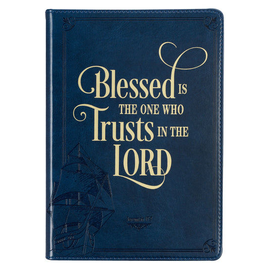 Journal Classic Navy Blessed Is The One Who Trusts Jer. 17:7