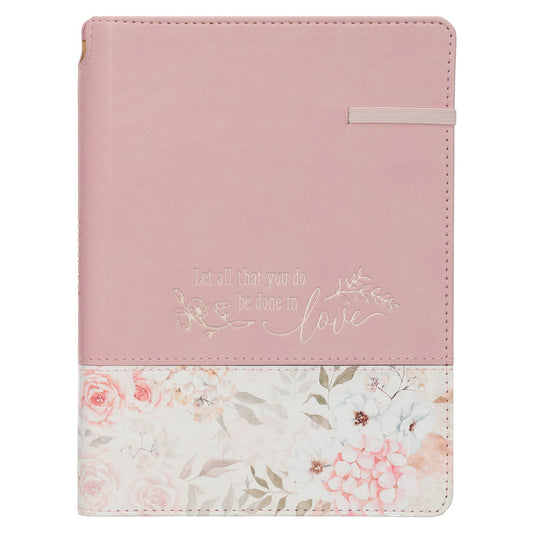 Journal Classic W/Elastic & Pen Holder Love 1 Cor. 16:14
