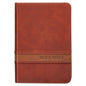 Kjv Bible Compact Lp Faux Leather, Brown Two­Tone