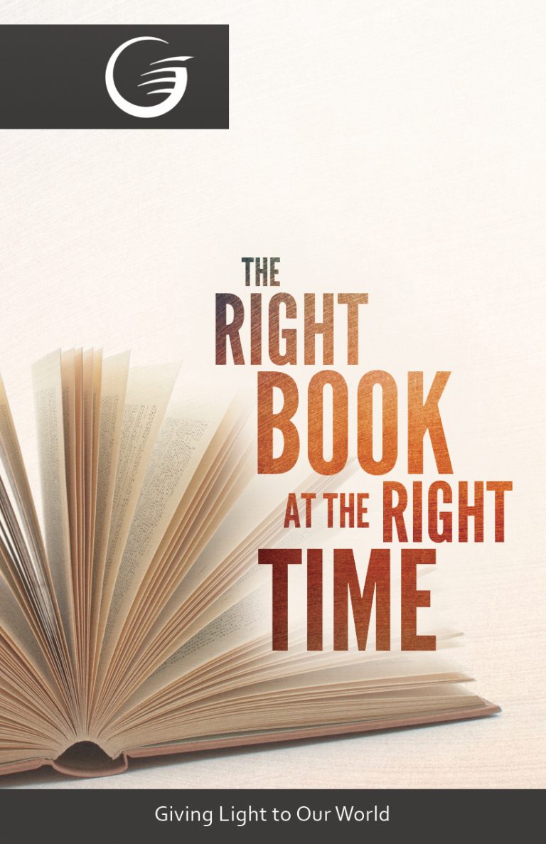 THE RIGHT BOOK AT THE RIGHT TIME - GLOW Tract