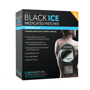 Black Ice (Charcoal Patches)  -  Individual Box with 5 Medium Patches