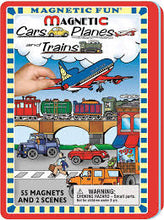 Load image into Gallery viewer, Cars, Planes, Trains - Magnetic Tin Set